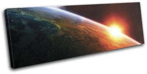Fantasy SCIENCE Planet Sunset Gift Space SINGLE CANVAS WALL ART Picture Print - Picture 1 of 1