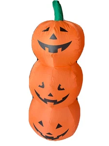 Halloween Inflatable Pumpkins 4ft Tall Jack-O-Lanterns Yard Decor Haunted House  - Picture 1 of 7