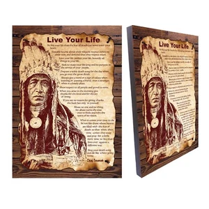 Chief Tecumseh Live Your Life American Shawnee Chief Motivationsgedicht - Bild 1 von 9