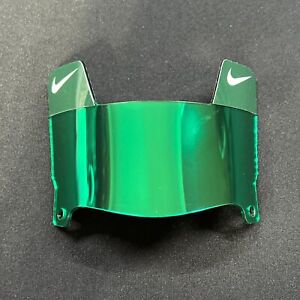Green Nike Tabs - Green Chrome Mini Football Helmet Visor with Green Clips