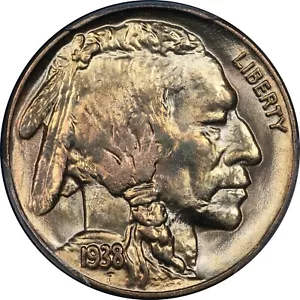 1938 D Buffalo Nickel PCGS MS66 Light Gold/Pearl Like Toning - Picture 1 of 3