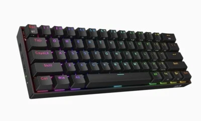 Redragon Draconic K530RGB-PRO 60% Wireless Mechanical Keyboard, Wired/2.4Gh/BT - Image 1 of 4