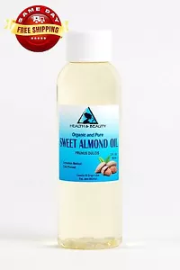 SWEET ALMOND OIL REFINED ORGANIC CARRIER COLD PRESSED 100% PURE 2 OZ - Picture 1 of 12
