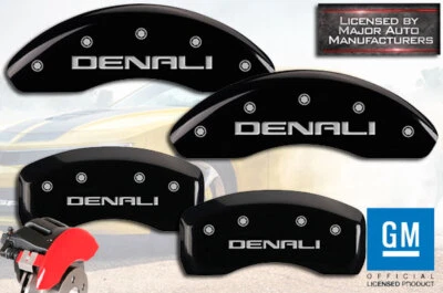 GMC Terrain 16" 2018-2024 cubierta de pinza de disco de freno delantero trasero "Denali" negro MGP Foto 1 de 4