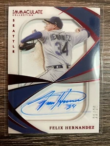 FELIX HERNANDEZ 2021 Panini Immaculate Shadowbox Signatures Holo Silver #21/25 - Picture 1 of 1