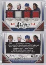 2014 ITG Used 4 Your Country Silver /40 Bobby Clarke Mike Bossy Steve Shutt HOF