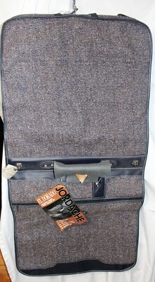 EL DORADO Jordache Garment Suit Bag Hanging Folding Brown Tweed 45" (NEW) - Image 1 of 4