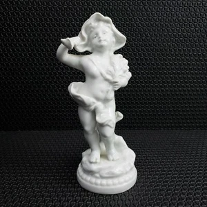 Capodimonte Porzellanfigur Kind Junge sammelt Weizen 6,5" Figur - Bild 1 von 4