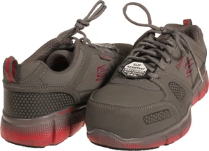Skechers Work Telfin Saket Herren Sicherheit Zehen Sneaker anthrazit/rot US Größe 9,5 - Bild 1 von 3