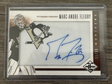 2012-13 Panini Limited Marc-Andre Fleury Monikers bronze Auto /99