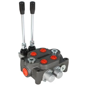 Válvula de control direccional hidráulica de 2 carretes 25GPM BSPP cargador de tractor con joystick - Imagen 1 de 12
