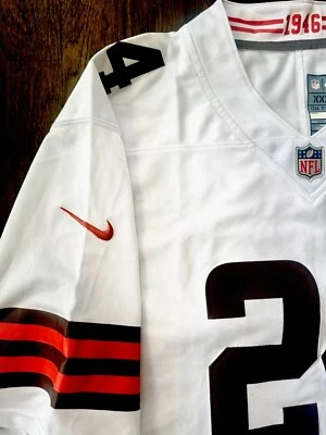 NIKE NFL CLEVELAND BROWNS NICK CHUBB CAMISETA OFICIAL JUEGO BLANCA PARA HOMBRE TALLA XXXL Foto 1 de 4