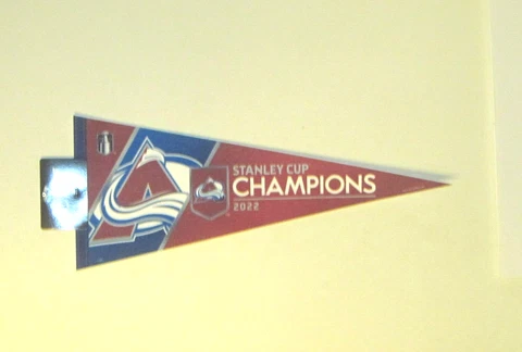 COLORADO AVALANCHE  2022 STANLEY CUP 12" X 30" CHAMPION FELT WALL PENNANT NU NHL Cover