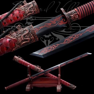 112cm Handmade Katana/Manganese Steel/Sharpen Sword/Battle Ready/Collectible - Image 1 of 4