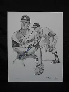 Litografía de béisbol Rick Jacek firmada por los Atlanta Braves JSA J58393 - Imagen 1 de 7