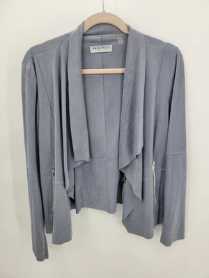 Женская куртка Bagatelle Collection размер большой серый искусственная замша элегантная открытая спереди - Изображение 1 из 4