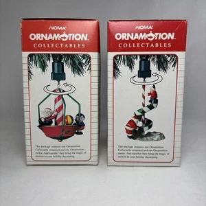 2 Noma OrnaMotion Ornament rotierende Elfen auf Dia Elfe auf Karussell Vintage - Bild 1 von 13