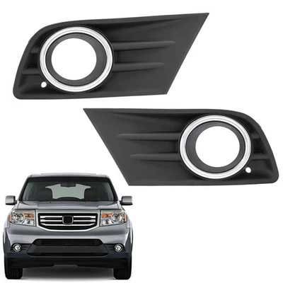 Bisel de cubierta de luz antiniebla con anillo cromado para Honda Pilot 2012 2013 2014 2015 diestro y derecho Foto 1 de 4