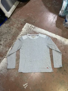 Tommy Bahama Raglan Medium Gray Sweater Crewneck Longsleeve Fleece - Picture 1 of 4