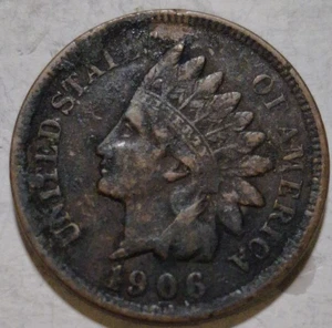 1906 Indian Head Cent (1) - Picture 1 of 2