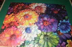 Cross & Glory Rainbow of Flowers 1000 Piece Puzzle - Picture 1 of 2