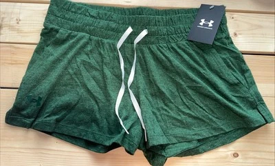 Under Armour Womens Cotton Blend Training Running Shorts XL Forest Green New! - Image 1 of 3