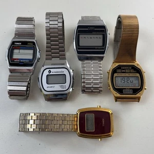 Untested Vintage Digital Watch Lot - 1980s Kingdom Timex Xernus Timex - Picture 1 of 7