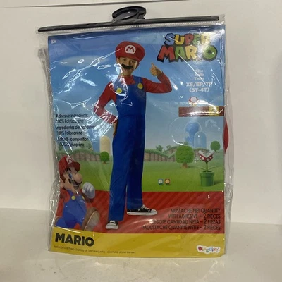 Disfraz Clásico Infantil Super Mario Nintendo XS 3T-4T Halloween Niño **Sin Bigote Foto 1 de 4