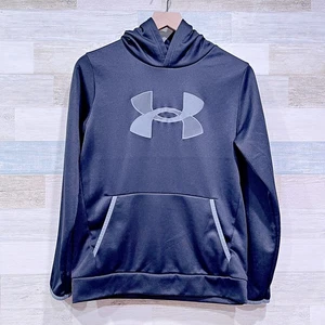 Under Armour Performance Fleece Hoodie Sweatshirt Kangaroo Pocket Boys Large YLG - Picture 1 of 7