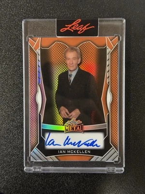IAN MCKELLEN 2025 Leaf METAL AUTHENTICS AUTO AUTOGRAPH /30 - Image 1 of 2