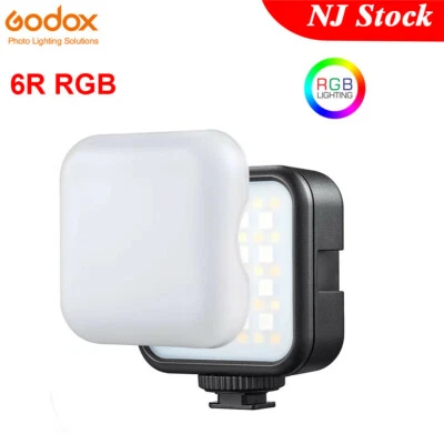 US Godox LED 6R RGB LED Video Camera Light 1800mAh Battery for Vlog Video Light - Image 1 of 4