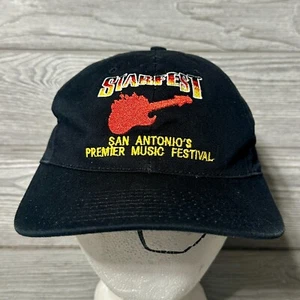 Vintage Starfest Music Festival Cap Hat Snapback Adjustable San Antonio Black US - Picture 1 of 9