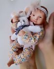 OOAK polymer clay doll, newborn height 23 cm, 9 inches reborn