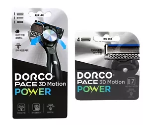 Dorco Pace 3D Motion 7 Blade Power 1 Razor Handle + 5 Cartridges - Picture 1 of 5