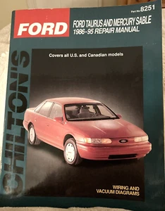Ford Taurus Mercury Sable 1986-1995 Repair Manual Chilton - Picture 1 of 3