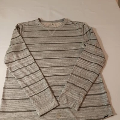 Sudadera On The Byas Para Hombre Gris Mezcla Algodón Pullover Rayas Manga Larga Talla L Foto 1 de 4