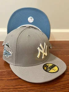 MLB New Era New York Yankees 1996 Serie Mundial 59Fifty Sombrero Ajustado - Gris/Azul UV - Imagen 1 de 6