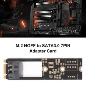 M.2 NGFF to SATA3.0 7 Pin Converter Adapter Board Card for 2242 2260 2280 SDD - Afbeelding 1 van 7