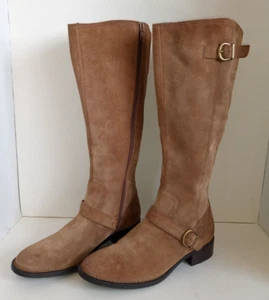 Bota de montar BORN para mujer 8M "Cheshire" gamuza tostada hasta la rodilla EXCELENTE - Imagen 1 de 13