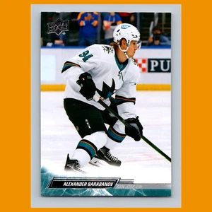 Tarjeta de hockey Alexander Barabanov #398 2022 Upper Deck San Jose Sharks NHL CASI NUEVA - Imagen 1 de 3