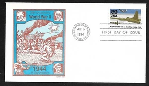 #2838b 29c WWII -1944- P-51s escort B-17s on bombing raids- Gamm FDC - Picture 1 of 2