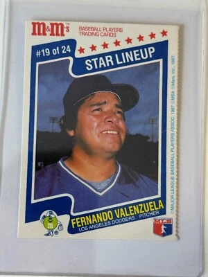 1987 M&M's Star Lineup - Fernando Valenzuela #19 - Image 1 of 2