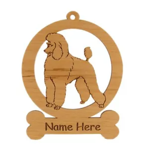 Pudel stehend Ornament 083747 personalisiert mit dem Namen Ihres Hundes - Bild 1 von 1