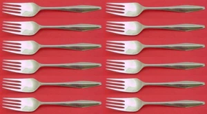 Diamond by Reed and Barton Sterling Silver Salad Fork Set 12 pieces 7" - Picture 1 of 3