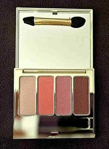 NWT Clarins Gold Bronze Shimmering Eyeshadow Palette Mirror Brush - Picture 1 of 2
