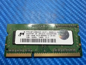 MacBook Pro 13" A1278 2009 MB990LL/A Micron SO-DIMM RAM Memory 1GB pc3-8500s - Picture 1 of 2