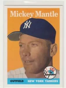 1996 TOPPS TOPPS MICKEY MANTLE REDEMTION LOTTERIE 1958 SPEDIZIONE GRATUITA - Foto 1 di 2