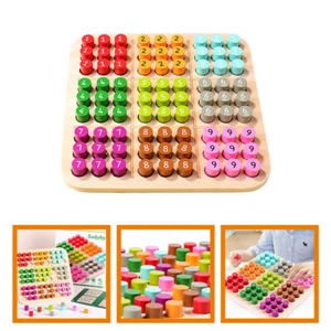 1 Satz Holz-Sudoku-Spiel, Holz-Schachspielzeug, Desktop-Schachspielzeug, - Bild 1 von 12