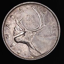 1941 Canada 25 twenty five cents SILVER - COMBINED SHIPPING - C25-216