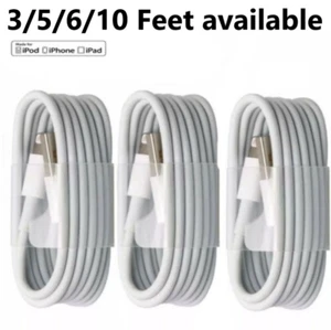 3PACK USB Data Fast Charger Cable Cord For Apple iPhone 5 6 7 8 X 11 12 13 MAX - Picture 1 of 2